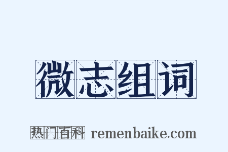微志组词是什么意思的图片